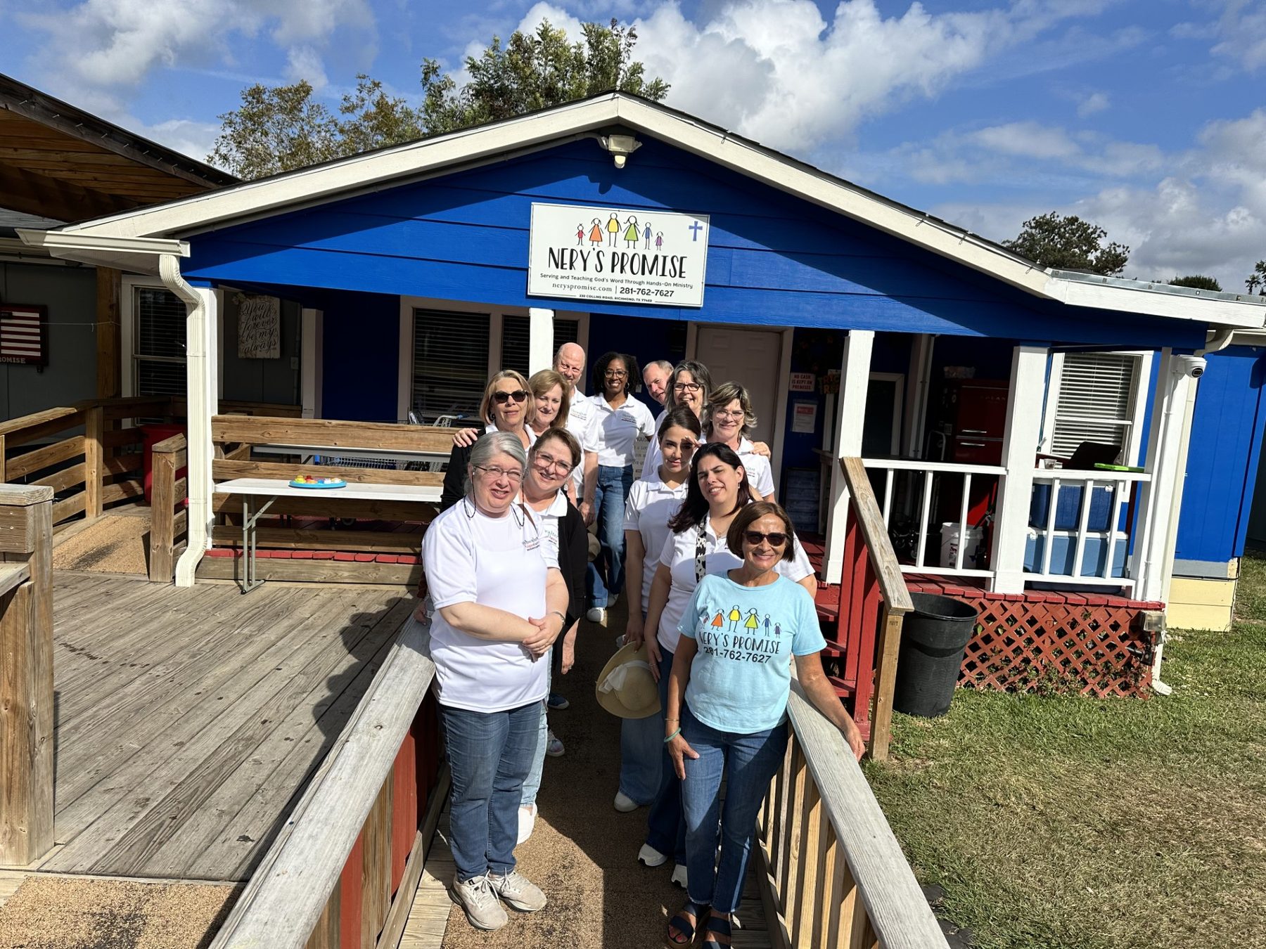 The Showalter Colgin & Davis team volunteering with Nery's Promise in Fort Bend County