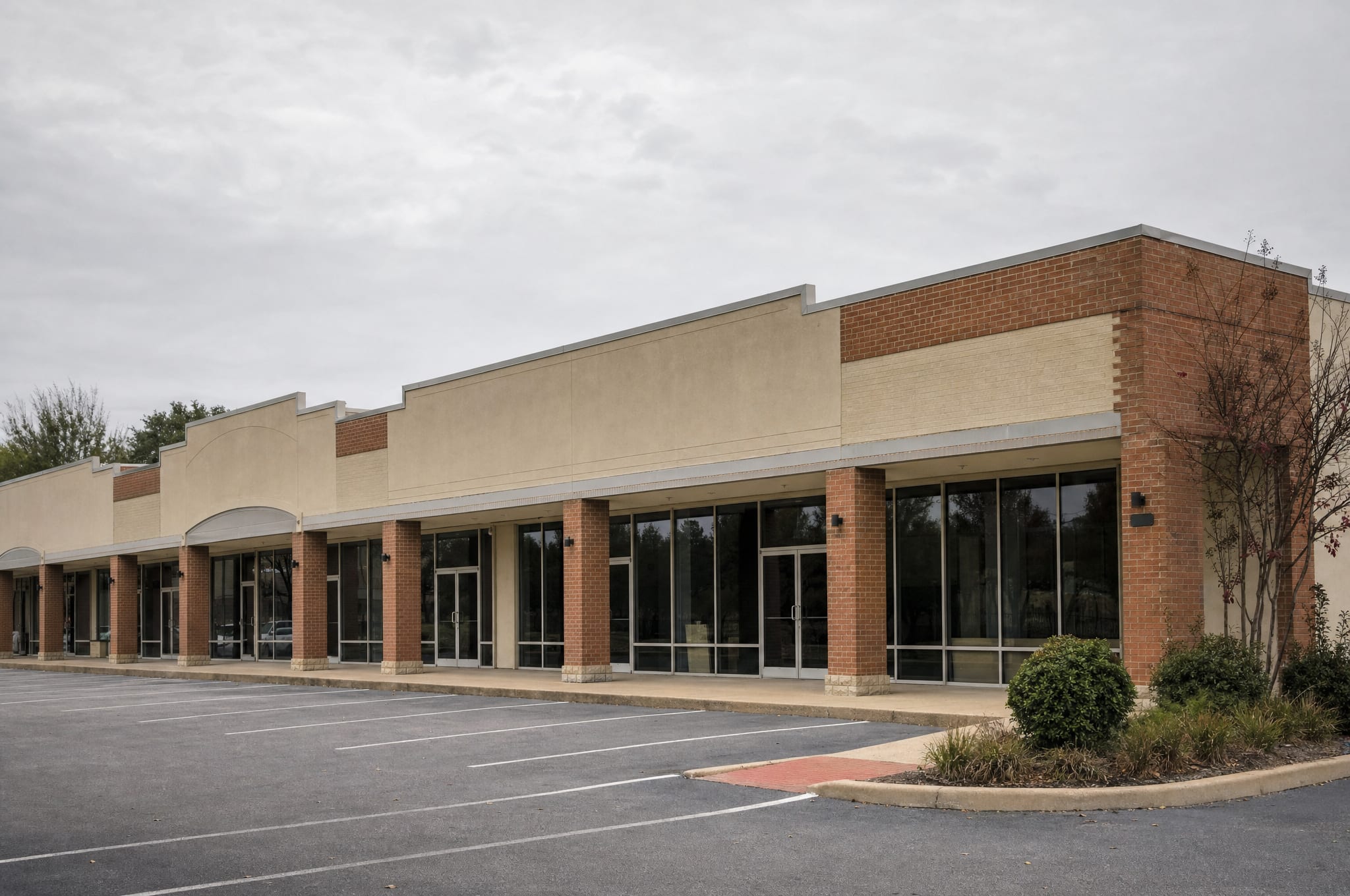 A small suburban retail and office strip, a commercial property